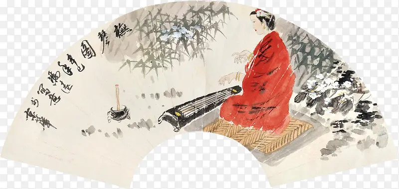 古代女弹琴PNG图片素材下载_图片编号7783529-PNG素材网