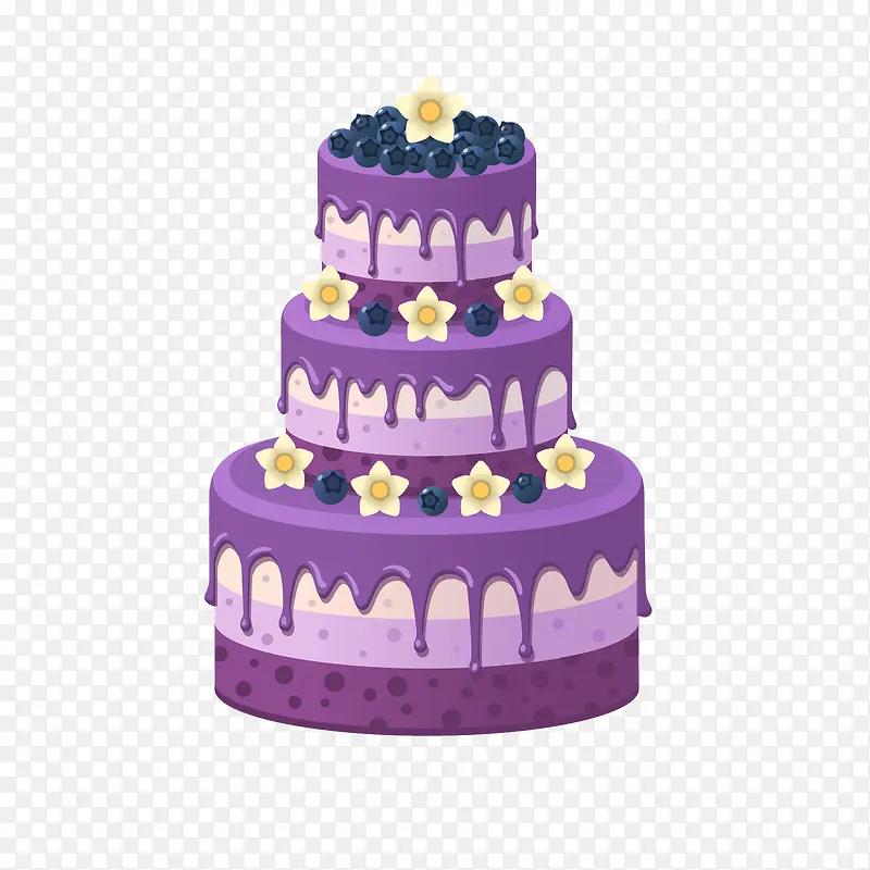紫色蓝莓多层蛋糕