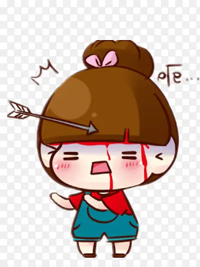 中箭的女孩PNG图片素材下载_图片编号7784423-PNG素材网