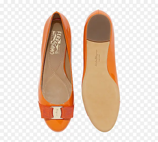 橙色瓢鞋图片