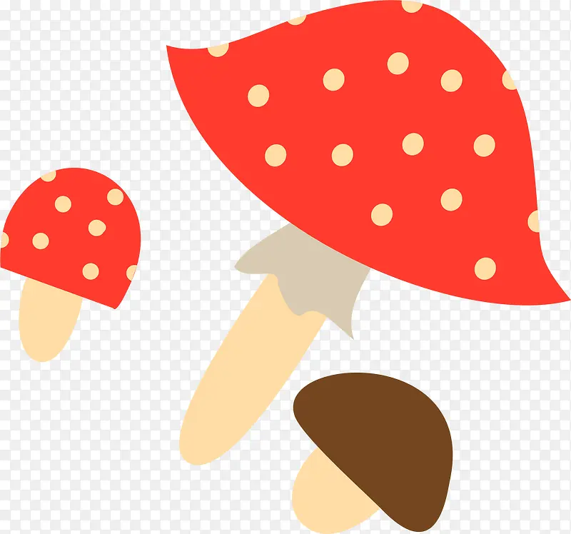 卡通简约扁平化蘑菇