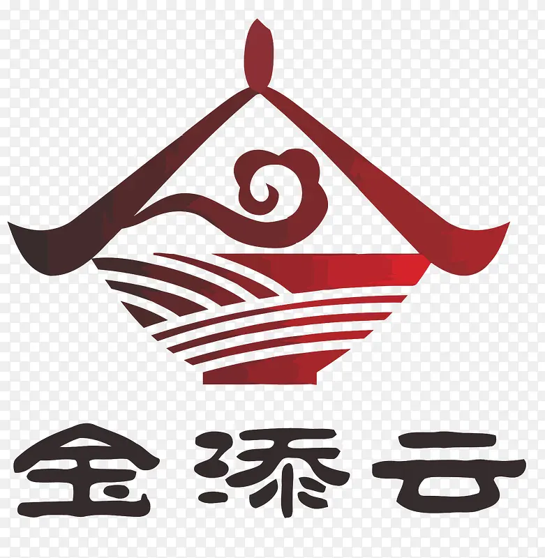 金添云面馆标志LOGO免扣图