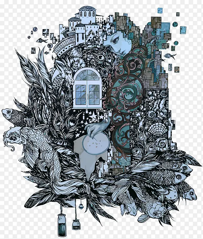 矢量抽象建筑PNG图片素材下载_图片编号7787285-PNG素材网