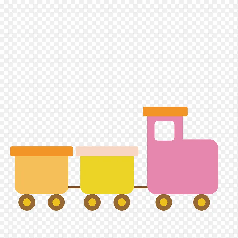 彩色手绘的小火车