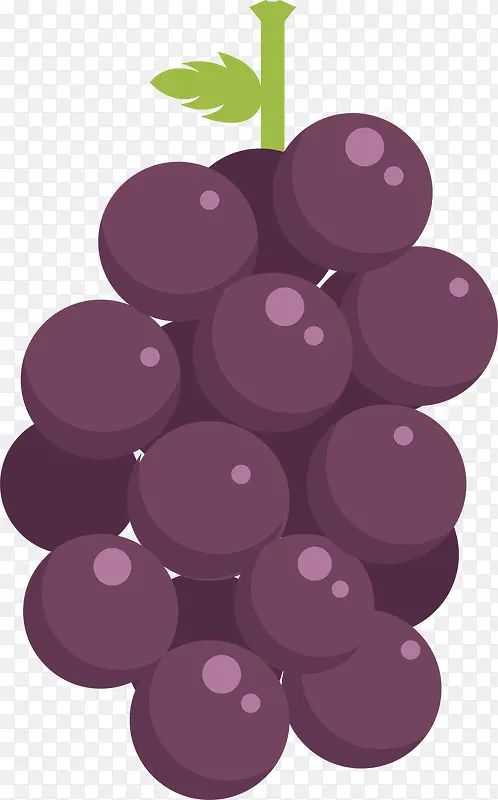 紫色卡通美味葡萄