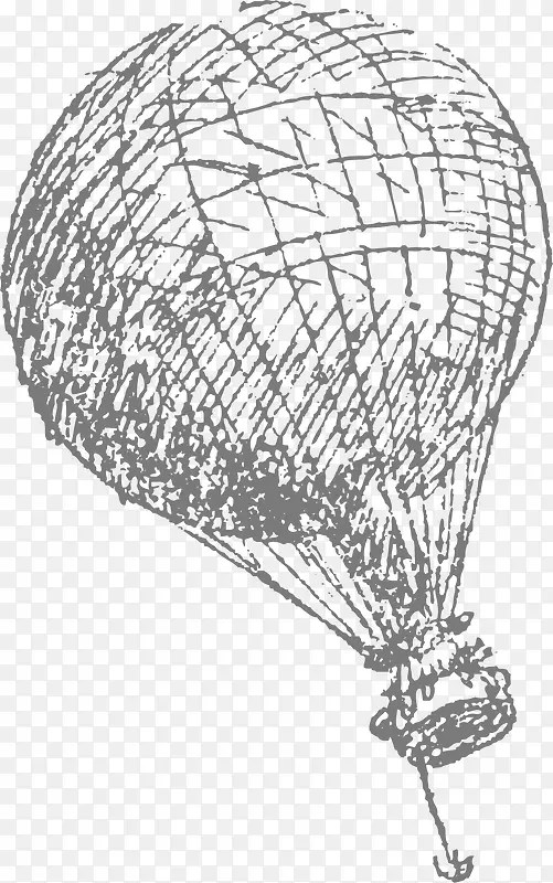 手绘素描热气球图案