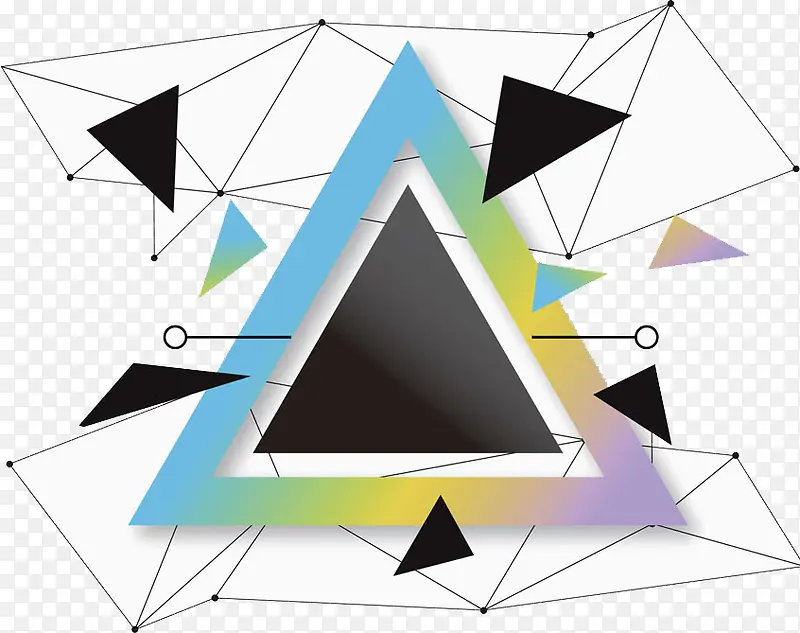 三角形主题创意图案免抠图