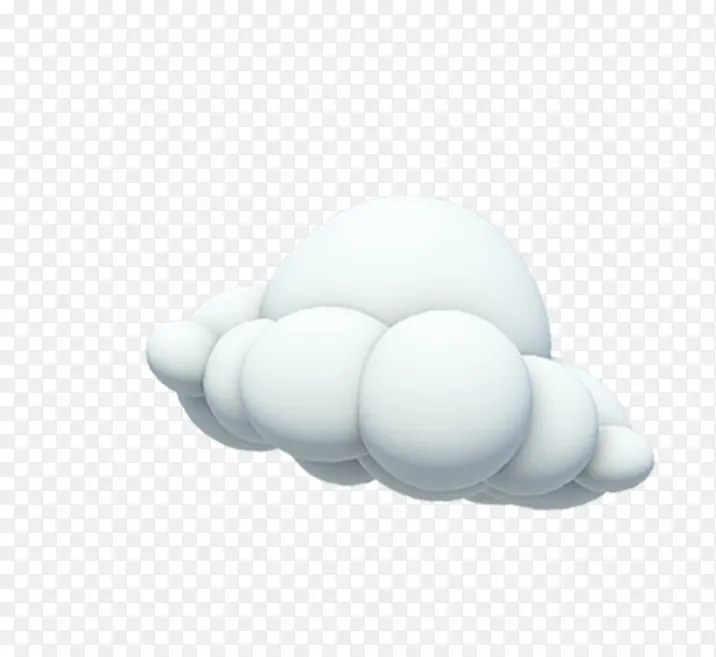 白色立体云朵装饰图案