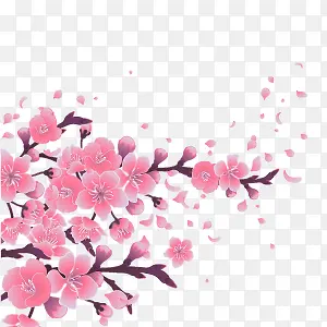 文艺清新花草海报设计装饰樱花