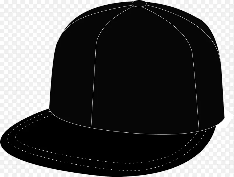 黑色卡通帽子矢量图