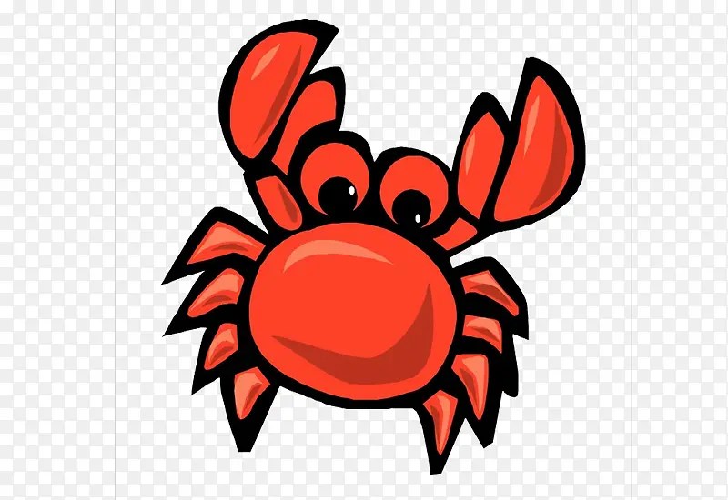 卡通螃蟹动物设计素材