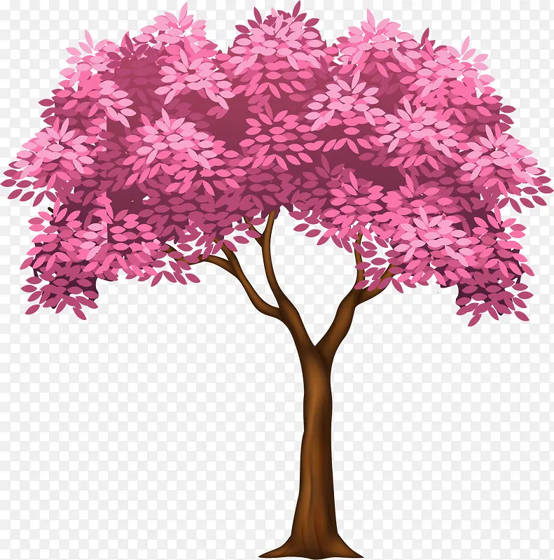 粉红色大树素材