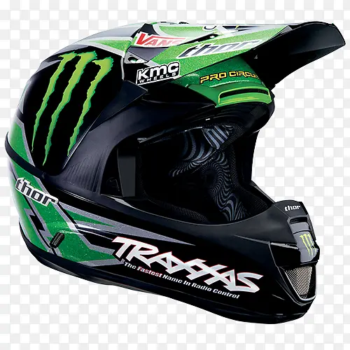 绿色简约装饰摩托车头盔