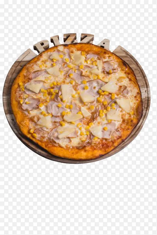 实物披萨碟子火腿披萨