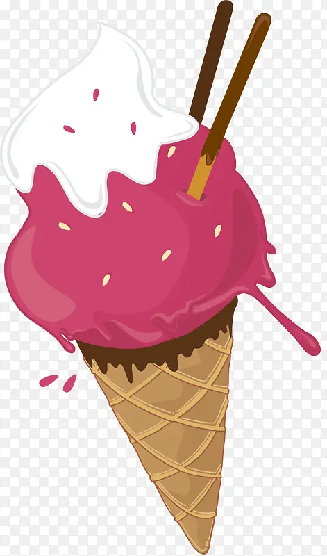 紫色美味雪糕冰淇淋