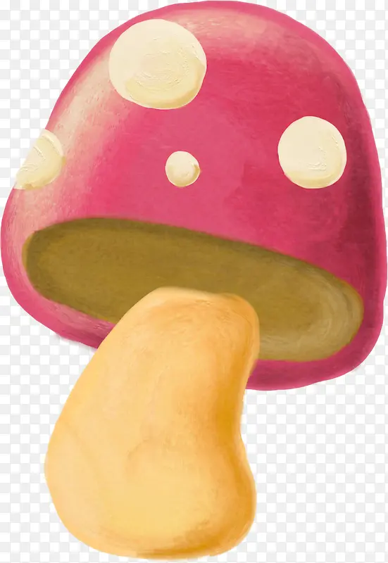 手绘粉色卡通蘑菇