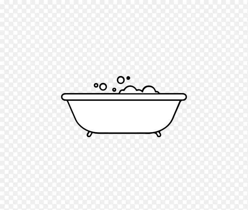 浴缸气泡图标矢量图