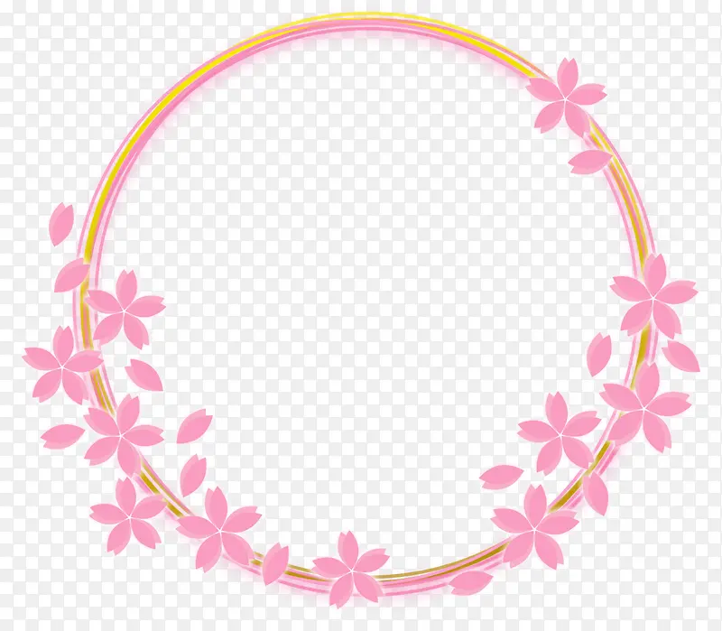 情人节粉色花朵框架