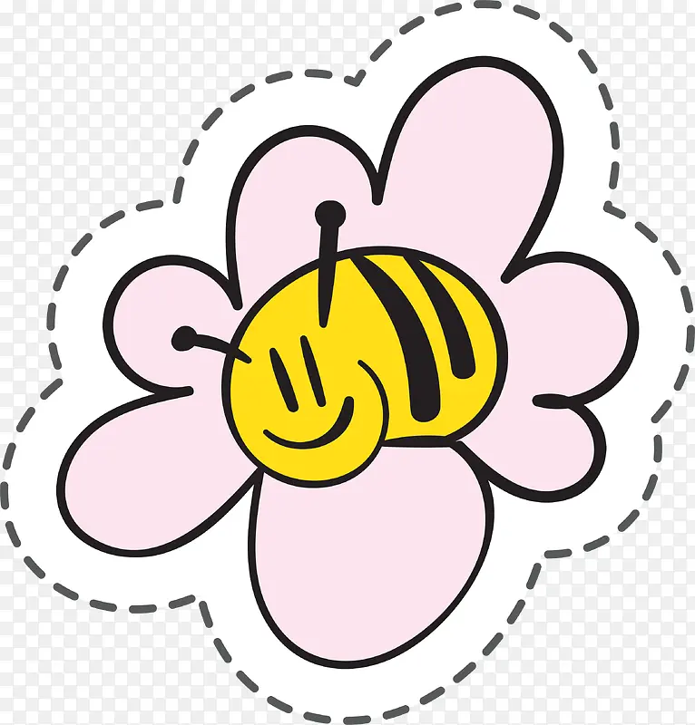 黄色小蜜蜂卡通贴纸