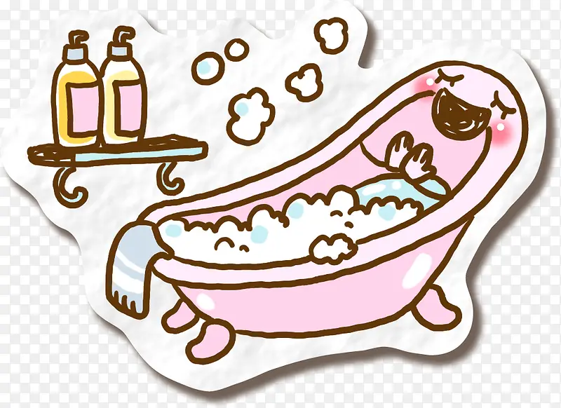 卡通浴缸