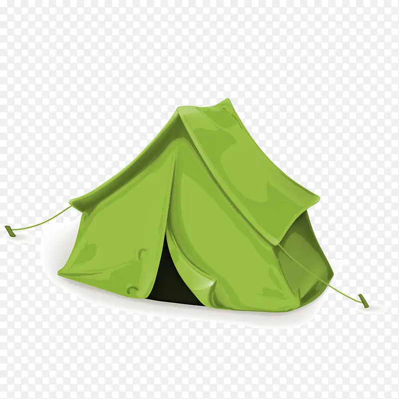 绿色创意圆弧帐篷元素