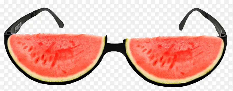 夏天免抠西瓜装饰眼镜素材