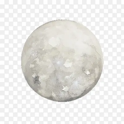 水彩月球
