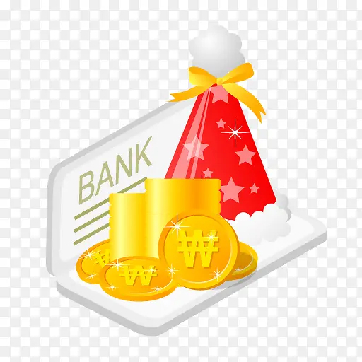 圣诞节钱银行图标
