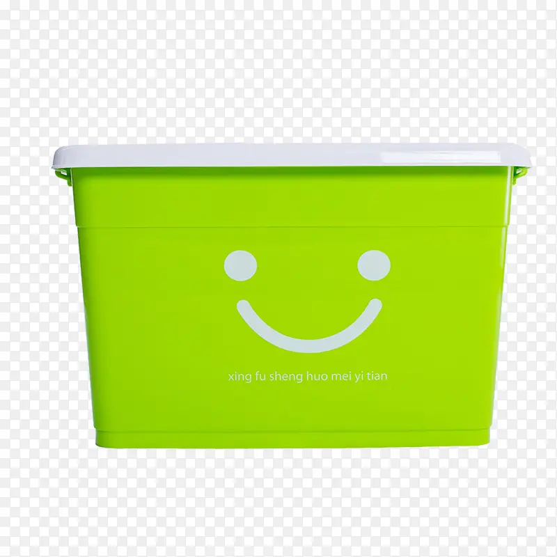 绿色笑脸收纳箱设计