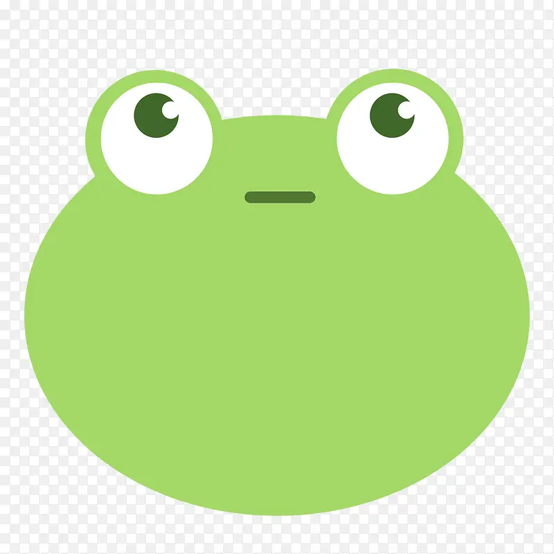 绿色圆弧青蛙元素