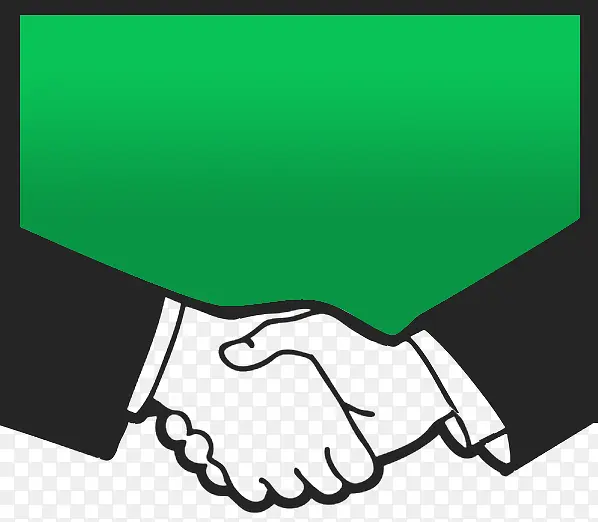 商务合作两人握手装饰背景