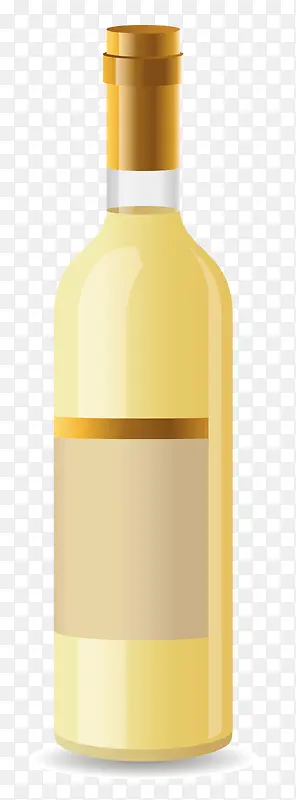 黄色瓶子的红酒瓶图案