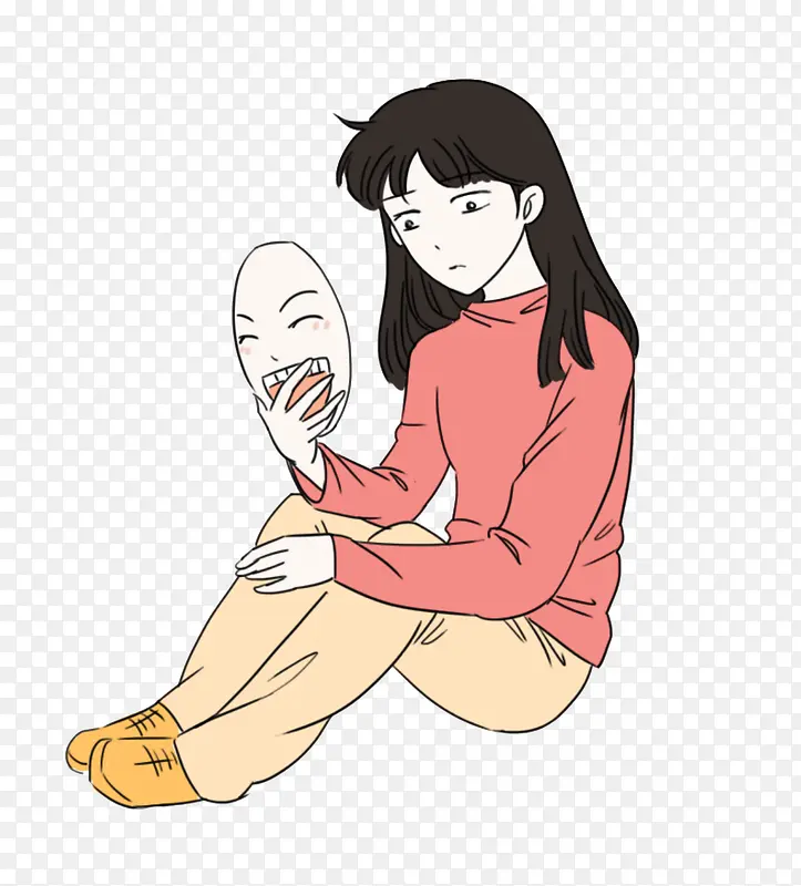 纠结的女生PNG图片素材下载_图片编号7805181-PNG素材网