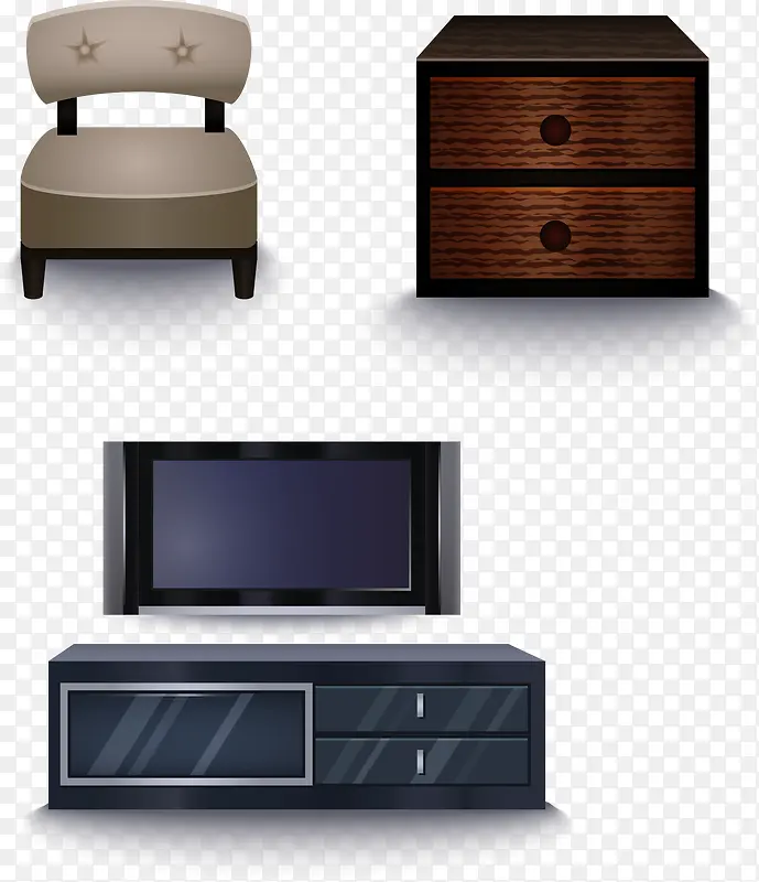 矢量手绘家具