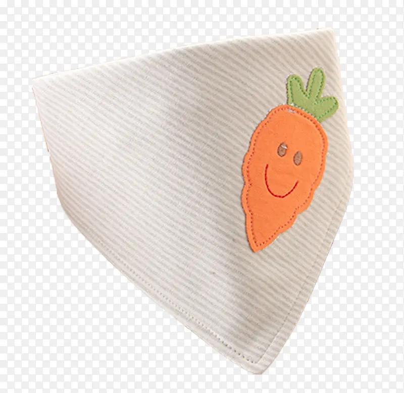 实物胡萝卜图案三角巾