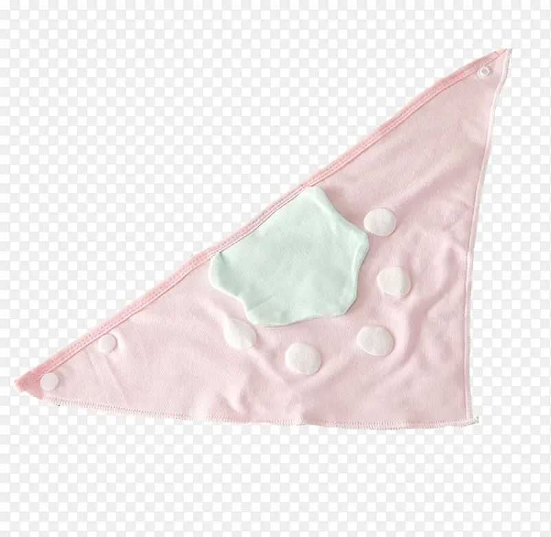 实物粉色三角巾