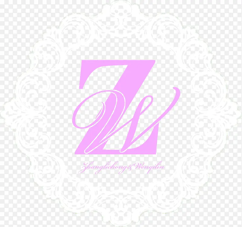 婚礼主题logo创意花环