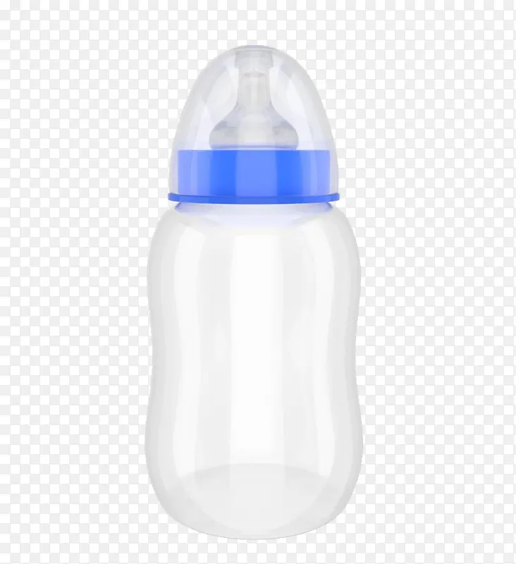 蓝色透明宝宝奶瓶