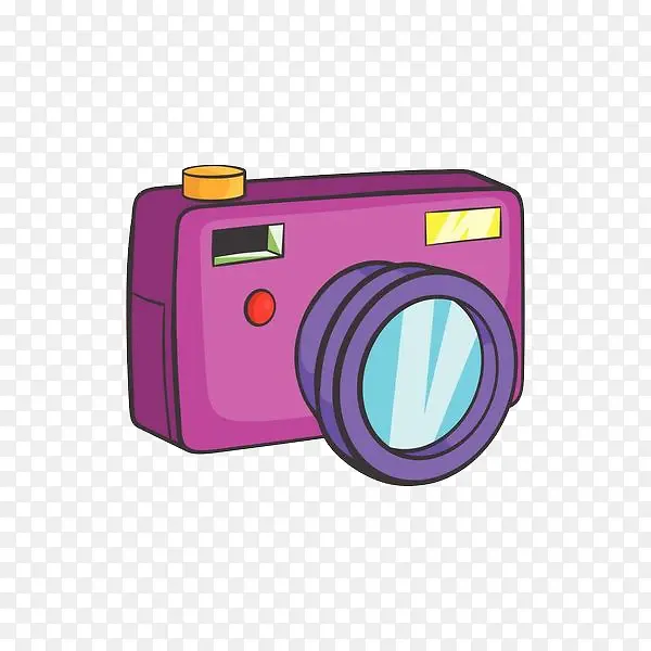 粉紫色相机简笔画