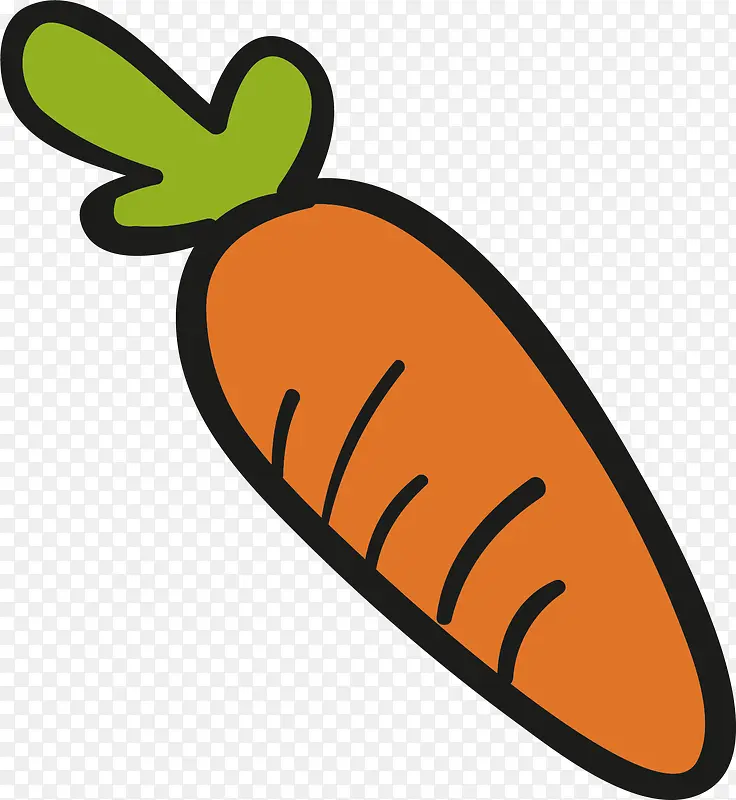 卡通胡萝卜设计图标