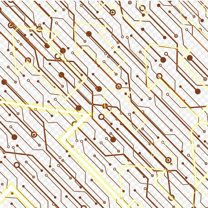 矢量创意金色箭头电路科技纹路