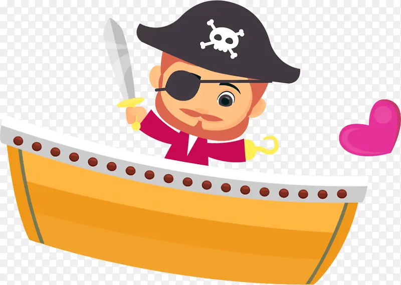 儿童节海盗游戏小男孩