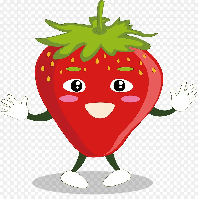 矢量图红草莓水果