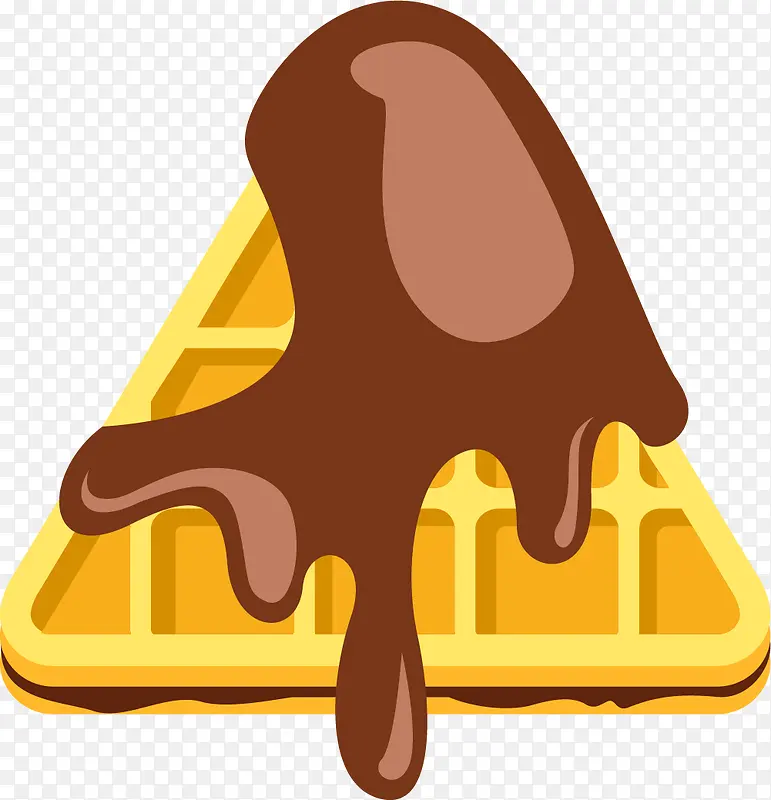 三角形巧克力矢量华夫饼