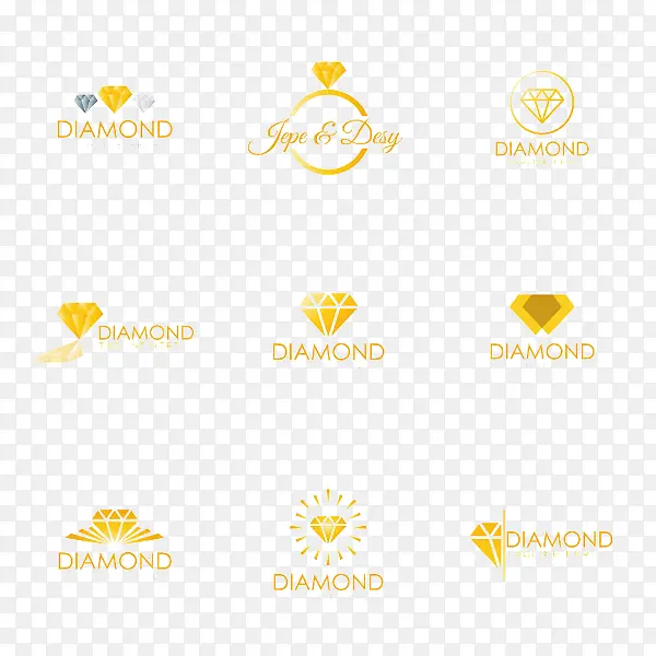 金黄色钻石主题图标