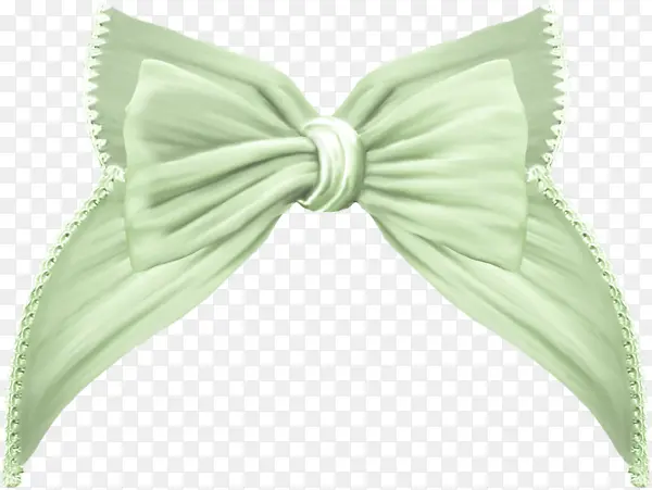 唯美青绿色蝴蝶结领带