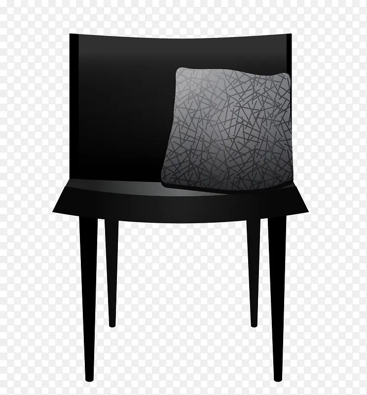 黑色家具沙发矢量素材