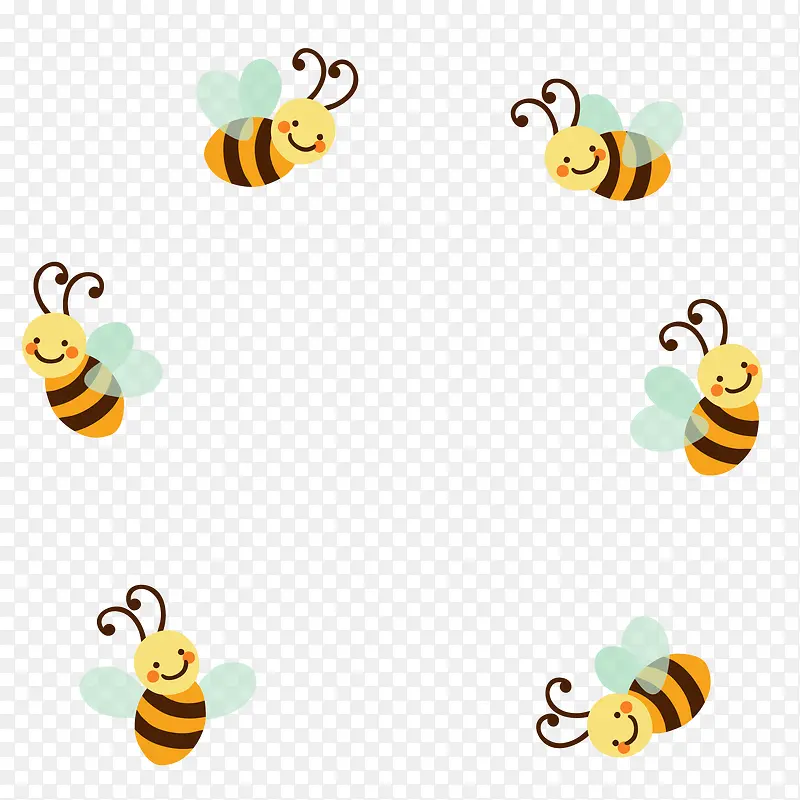 黄色创意蜜蜂动物元素