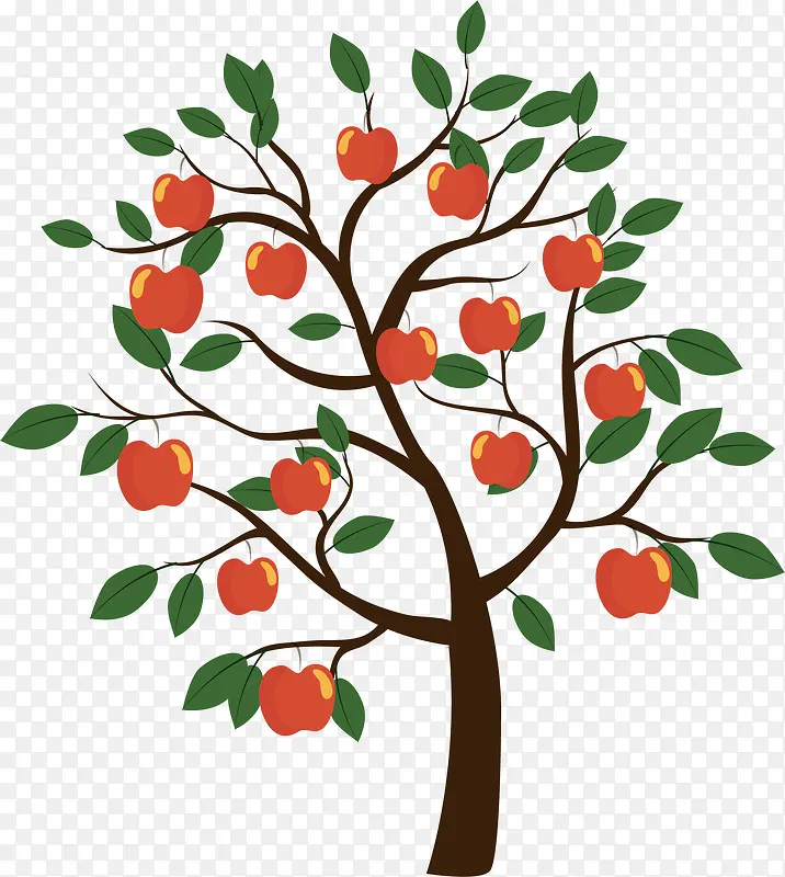 矢量图苹果树