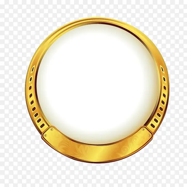 皇室风格金色圆镜